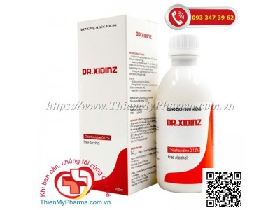 DUNG DỊCH SÚC MIỆNG DR. XIDINZ 250ML (Có chứa Chlorhexidine)